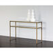 Evert 51 X 15 inch White / Antique Brass Console Table